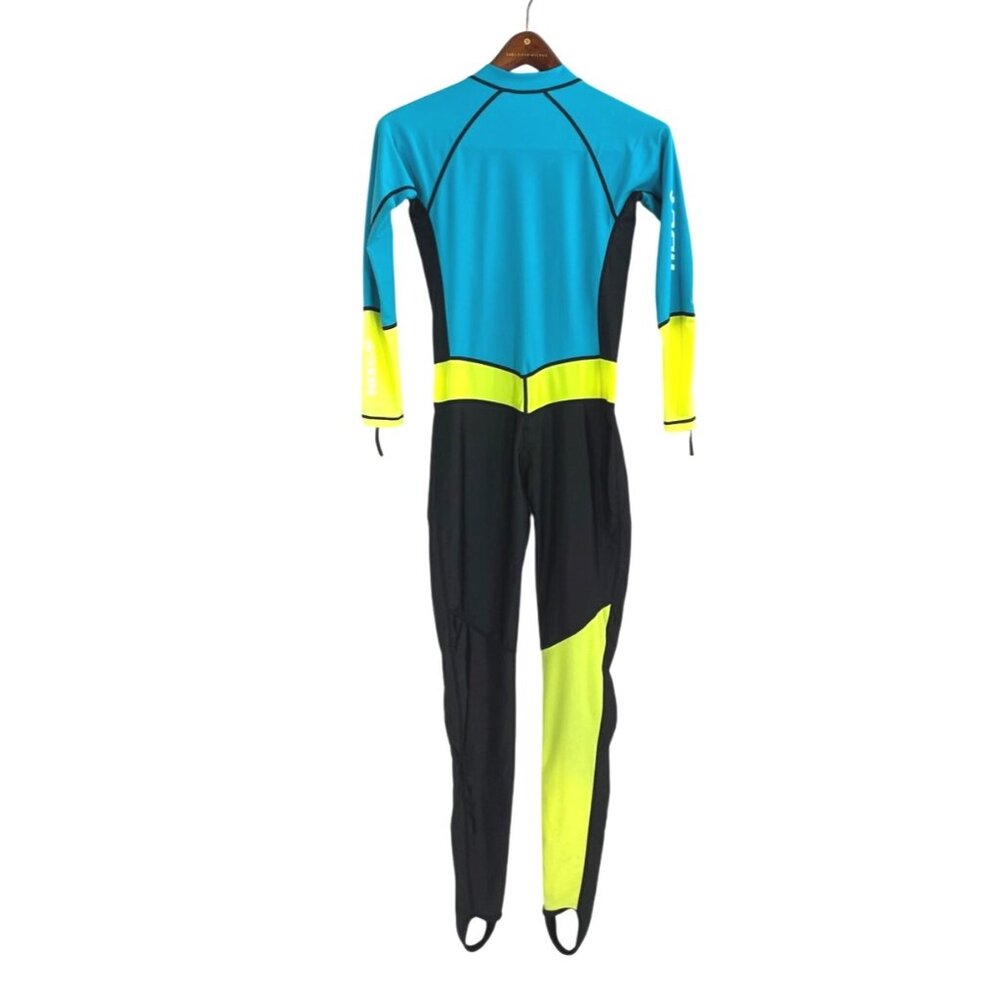 NWT HiSea Scuba Donkey Womens S Full Body Wetsuit UPF 50+ Turquoise/Black Surf - Picture 2 of 9